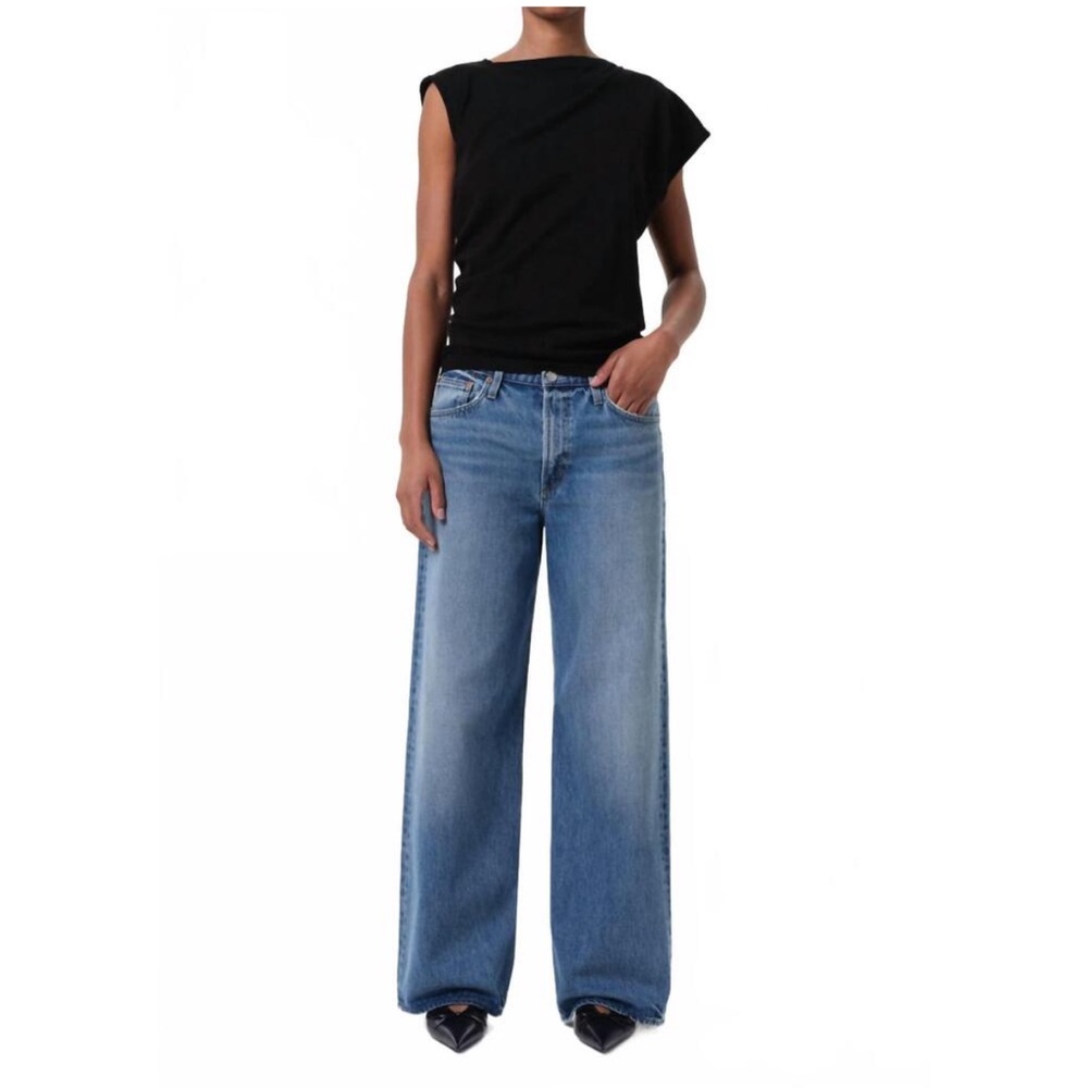 Agolde Keira Mid-Rise Wide-Leg Jeans Sz 29